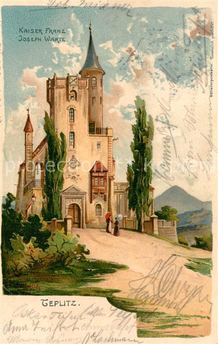 Teplitz-Schoenau Teplice Kaisr Franz Joseph Warte