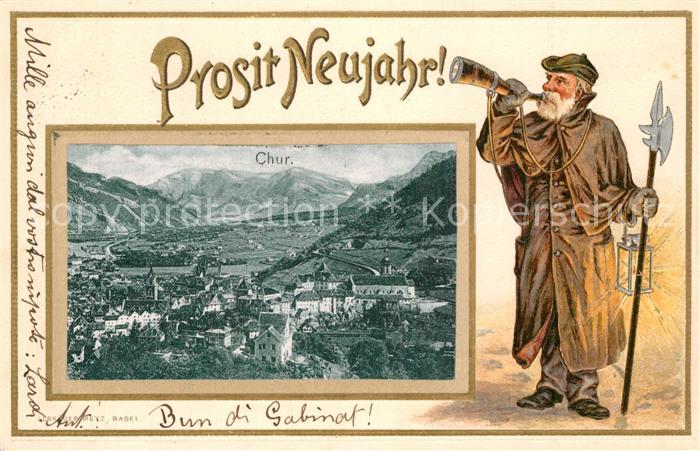Chur GR Neujahrskarte