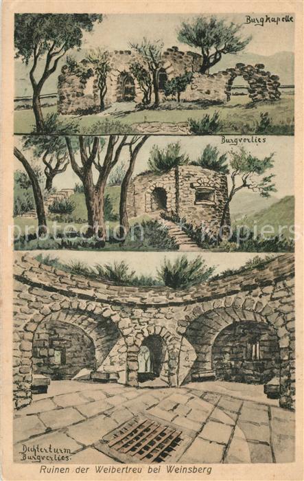 Weinsberg Ruinen der Burg-Weibertreu