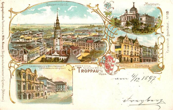 Troppau Sudetengau Museum Rathaus Sparkasse
