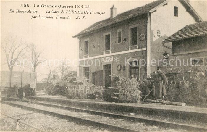 Burnhaupt-le-Bas Grand Guerre 1914-15 Bahnhof Soldat