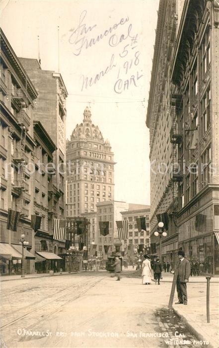 San Francisco California O Farrell Street Strassenbahn