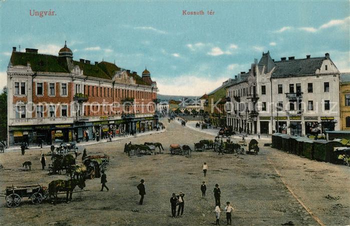 Ungvar Kossuth Ter Pferdewagen