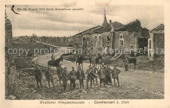 Etain Condrecourt Soldaten Ruinen 24. August 1914