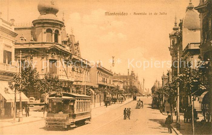 Montevideo Uruguay Avenida 16 de Julio Strassenbahn