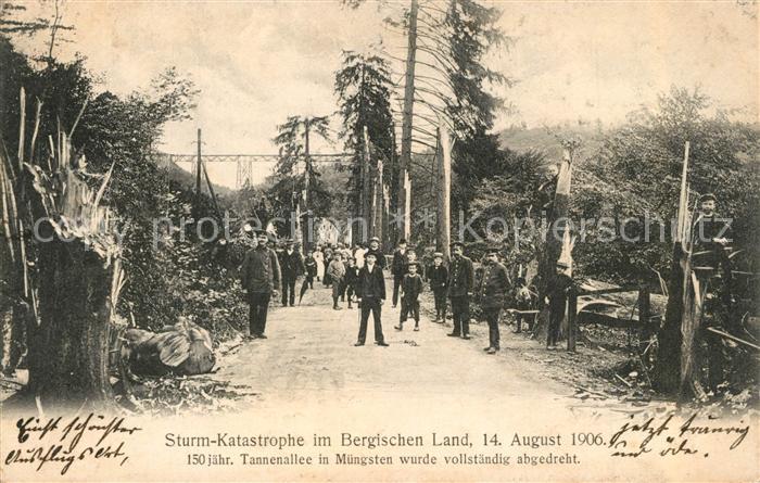 Muengsten Sturm-Katastrophe im Bergischen Land 14. August 1906