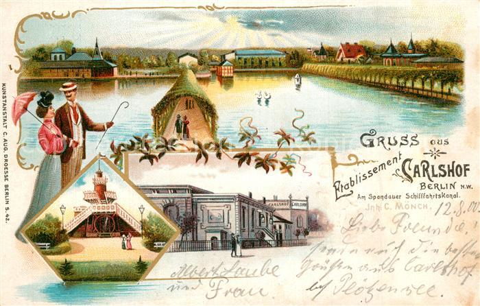 Carlshof Berlin Etablissement Spandauer Schiffahrtskanal