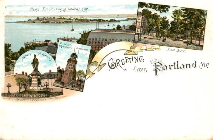 Portland Maine Soldiers Monument Portland Observatory