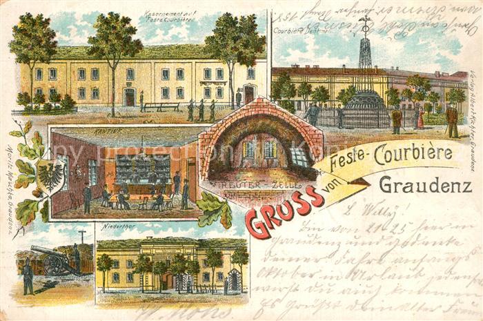 Graudenz Grudziadz Westpreussen Niedertor Kasernement Feste Courbiere Kantine