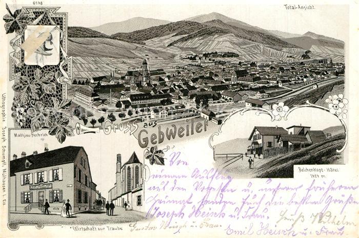 Gebweiler Elsass Wirtschaft zur Traube Belchenkopf Hotel