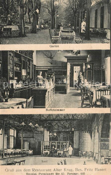 Bornim Garten Buffetzimmer Restaurant Alter Krug