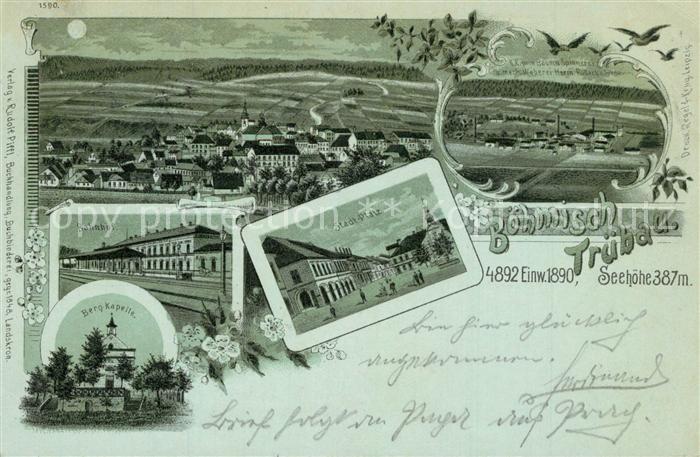 Truebau Maehren Tschechien Bahnhof Mondschein Bergkapelle Stadtplatz