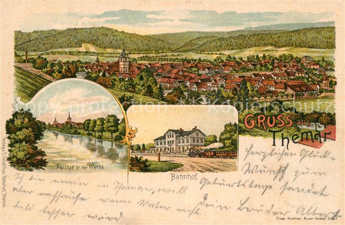 Themar Werra Bahnhof Panorama
