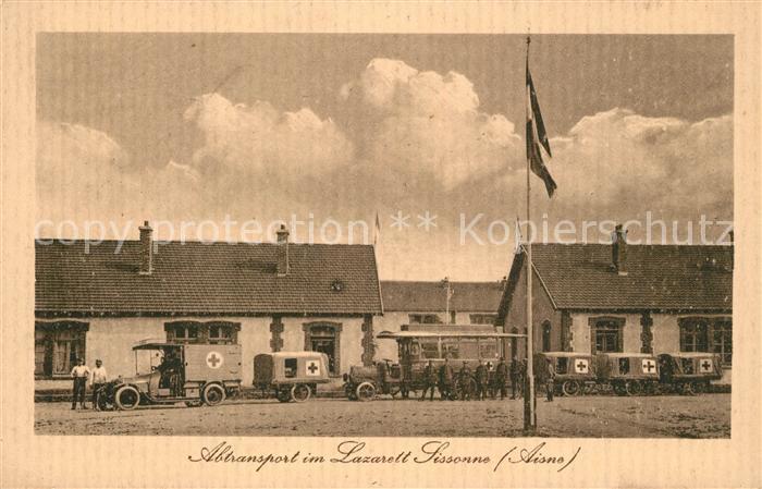 Sissonne Aisne Abtransport Lazarett
