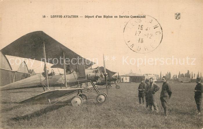 Le Blanc Indre Lonvig Aviation Depart Biplan en Servic