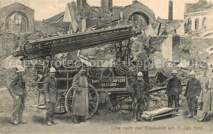 Lille Nord Nach der Explosion 11 Januar 1916