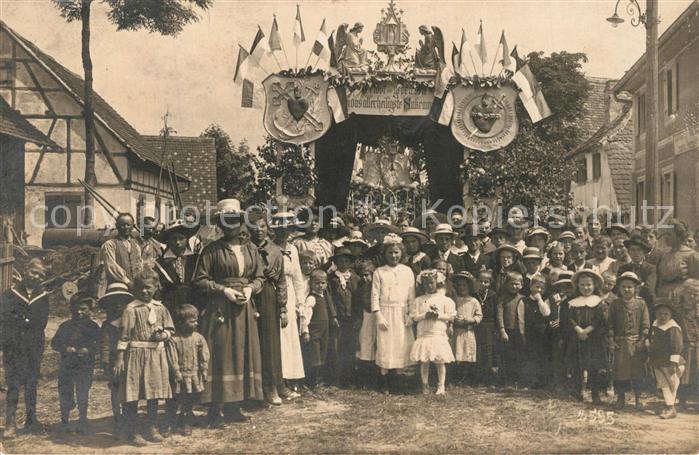 Neudorf Elsass Village-Neuf Prozession