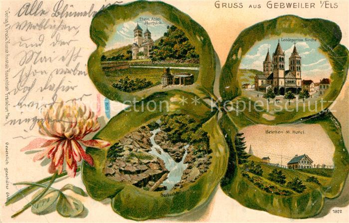 Gebweiler Elsass Abtei Marbach Kirche Belchen Hotel Klee