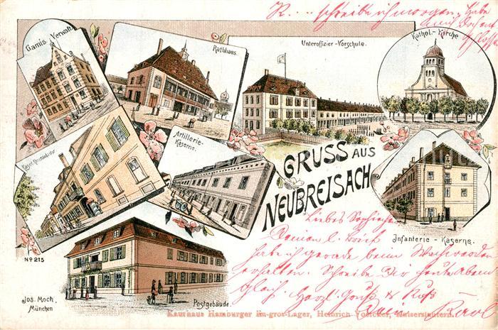 Neubreisach Neuf-Brisach Rathaus Unterffizier Vorschule Postgebaeude