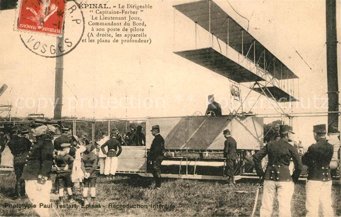 Epinal Vosges Le Dirigeable Capitaine Ferber Lieutena