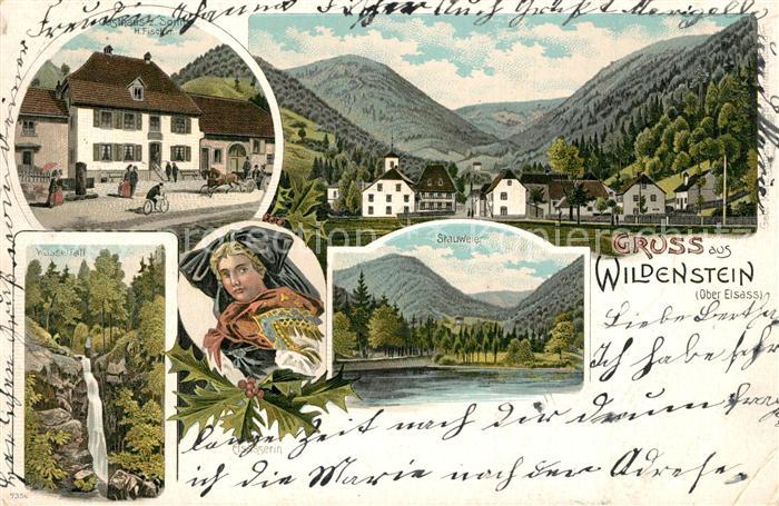Wildenstein Haut-Rhin Gasthaus zur Sonne Stauweiher Wasserfal