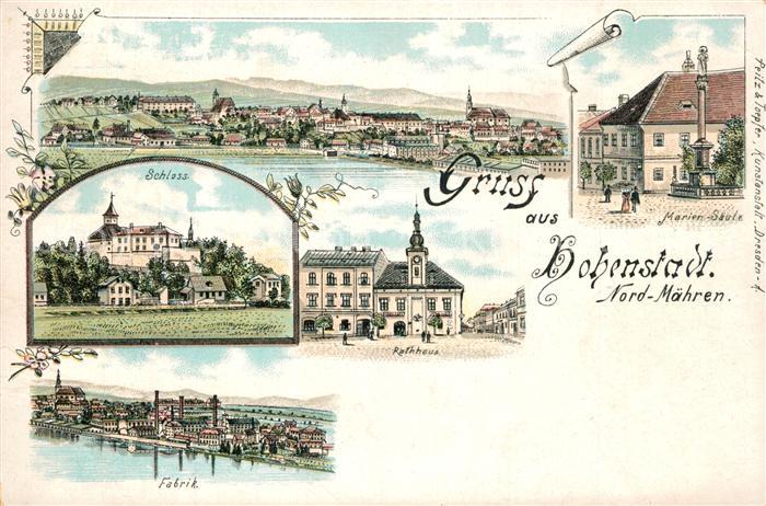 Hohenstadt March Zabreh Schloss Mariensaeule Fabrik