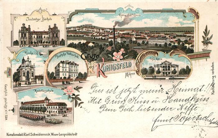 Koenigsfeld Maehren Kralovo Pole Brna BRNO Bruenn CZ Jechnitzer Bierhalle Kadett