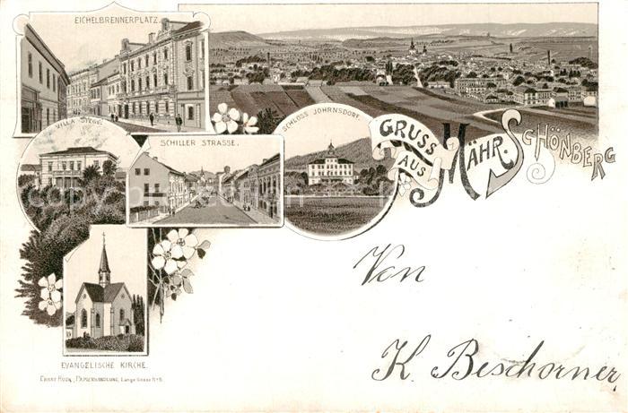 Schoenberg Maehren Evangelische Kirche Schillerstrasse Eichelbrennerplatz