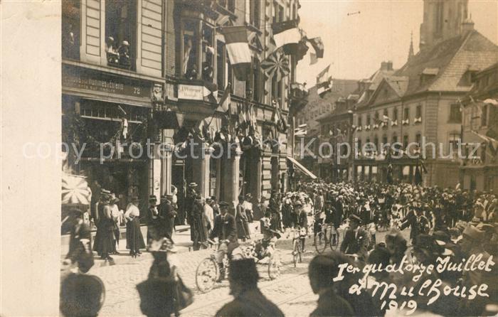 Mulhouse Muehlhausen Ier quatorze Juillet