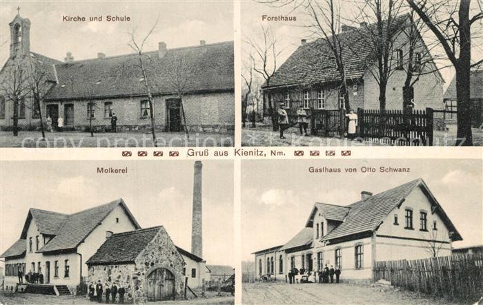 Kienitz Kirche Schule Forsthaus Molkerei Gasthaus Otto Schwanz