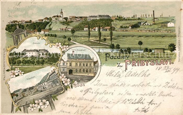 Pribyslav Panorama Schloss Rathaus Hotel