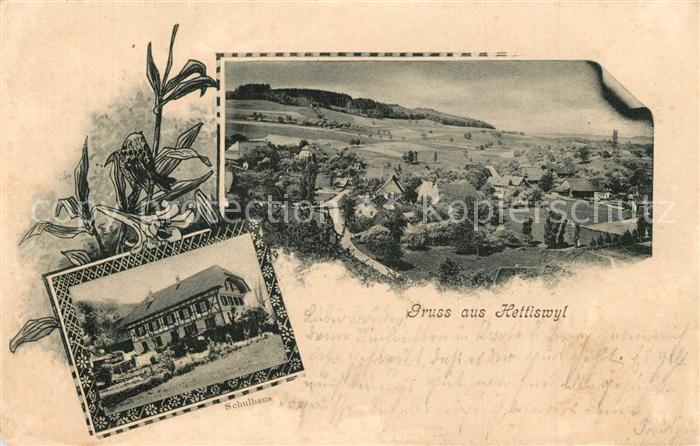 Hettiswyl Hettiswil Panorama Schulhaus