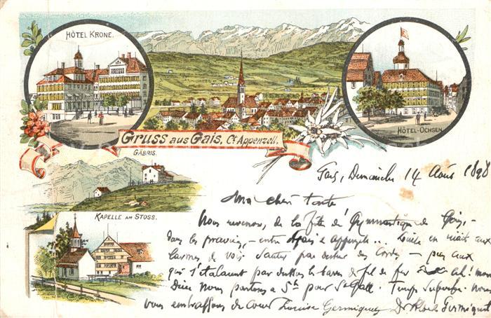 Gais AR Hotel Krone Hotel Ochsen Kapelle