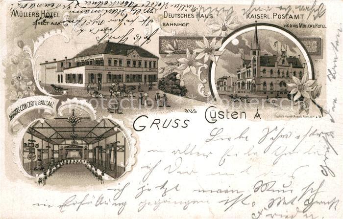 Guesten Anhalt Muellers Hotel Deutsches Haus Kaiserliches Postamt Bahnhof