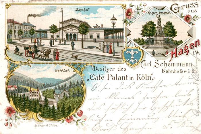 Hagen Westfalen Krieger Denkmal Bahnhof Waldlust