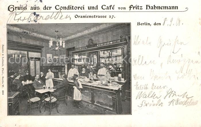 Berlin Conditorei Cafe Fritz Hahnemann Oranienstrasse
