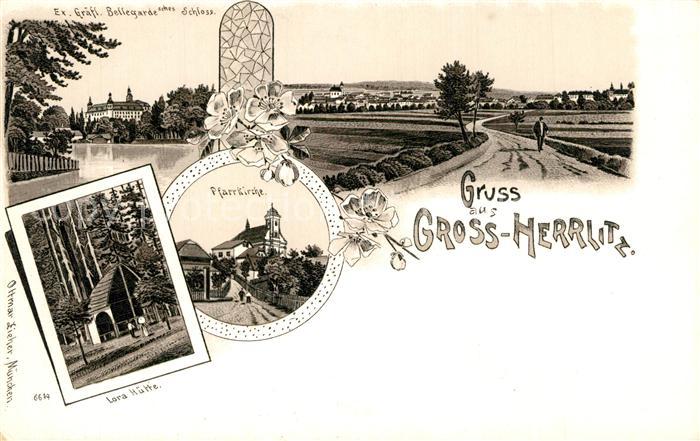 Gross-Herrlitz Velke Heraltice CZ Pfarrkirche Schloss Lara Huette