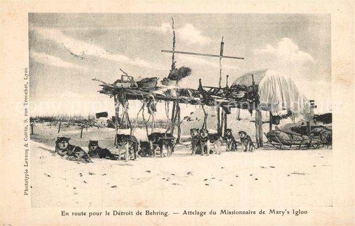 BehringStreet Alaska US-State Missionaire de Marys Igloo Schlittenhunde