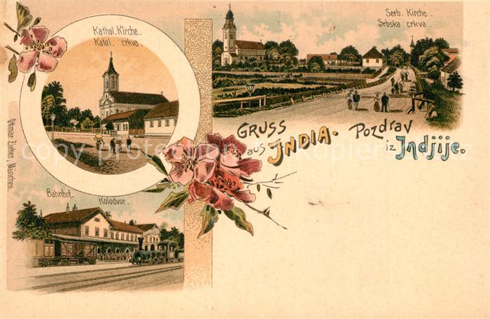 India Indija Serbien Serbija Katholische Kirche Serbische Kirche Bahnhof