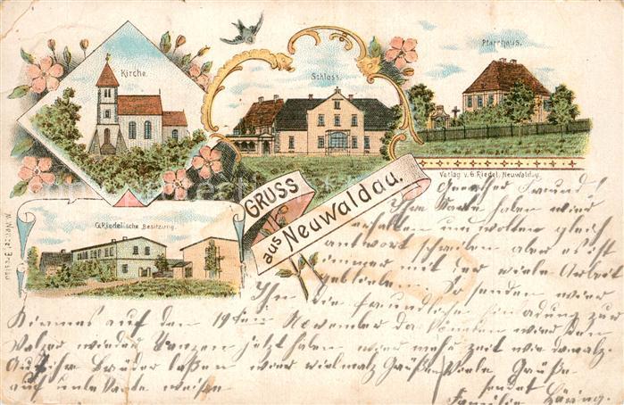 Neuwaldau Dragowina Kirche Riedelsche Besitzung