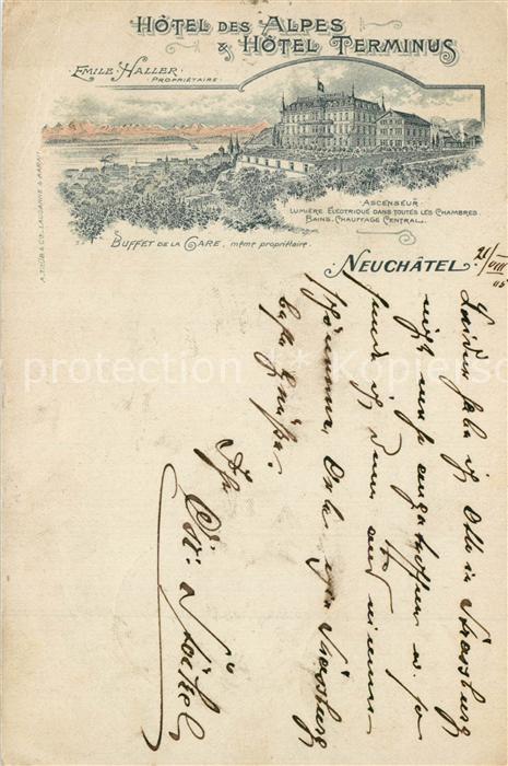Neuchatel NE Hotel des Alpel Hotel Terminus