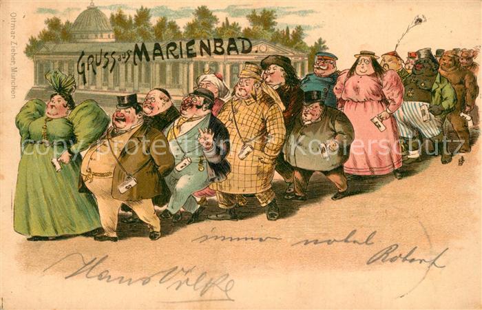 Marienbad Tschechien Boehmen Kurgaeste