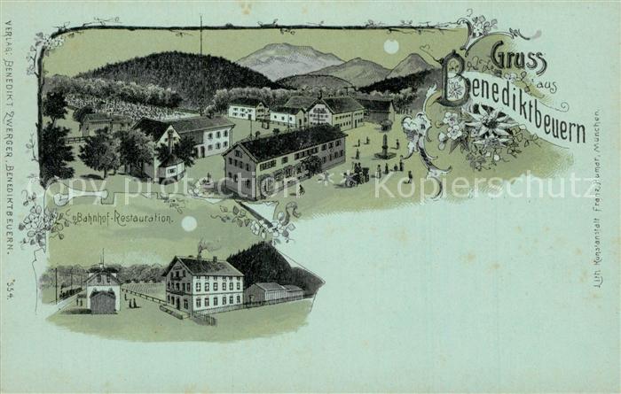 Benediktbeuern Bahnhof Restauration Panorama Mondschein