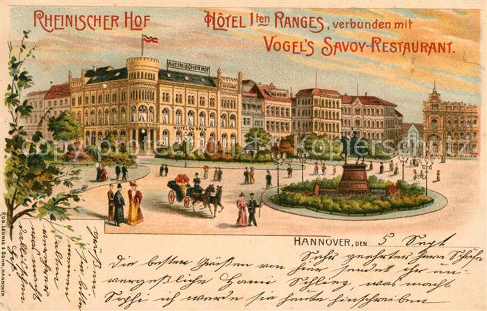 Hannover Rheinischer Hof Hotel Vogels Savoy Restaurant