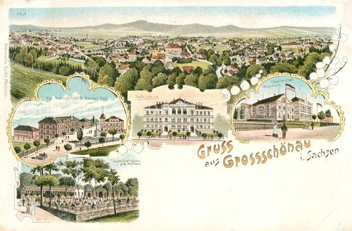 Grossschoenau Sachsen Panorama Amtsgericht