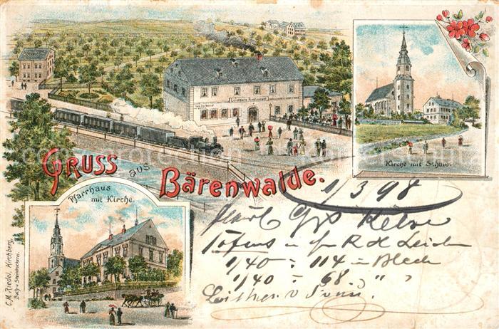 Baerenwalde Pfarrhaus Kirche Schule