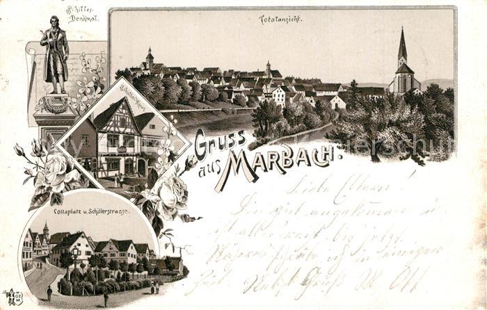 Marbach Neckar Schiller Denkmal Cottaplatz Schillerhaus