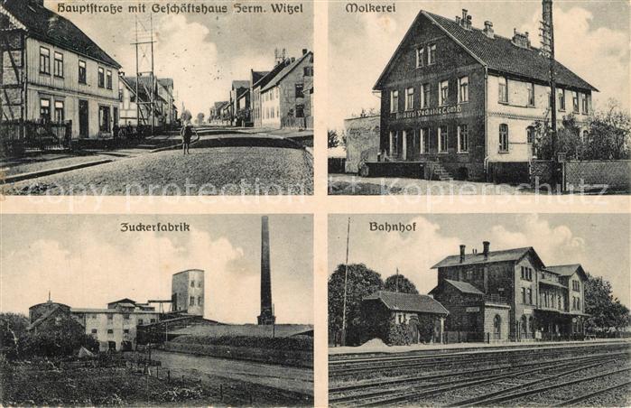 Vechelde Hauptstrasse Geschaeftshaus Witzel Molkerei Zuckerfabrik Bahnhof