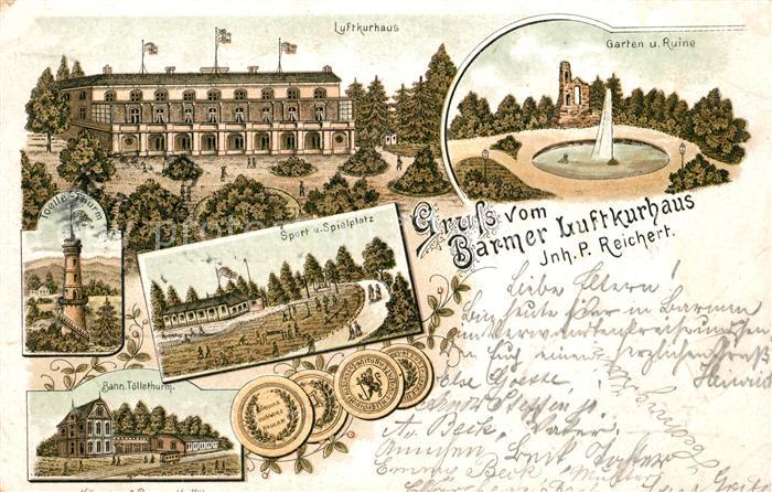 Barmen Elberfeld Luftkurhaus Garten Ruine Sport Spielplatz Toelleturm