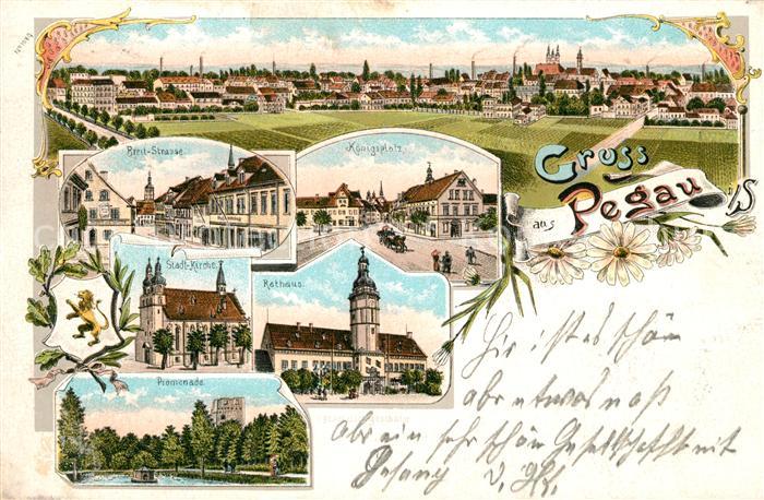 Pegau Stadtkirche Rathaus Promenade Koenigsplatz